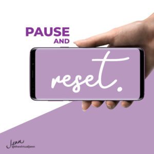 Pause and reset. 