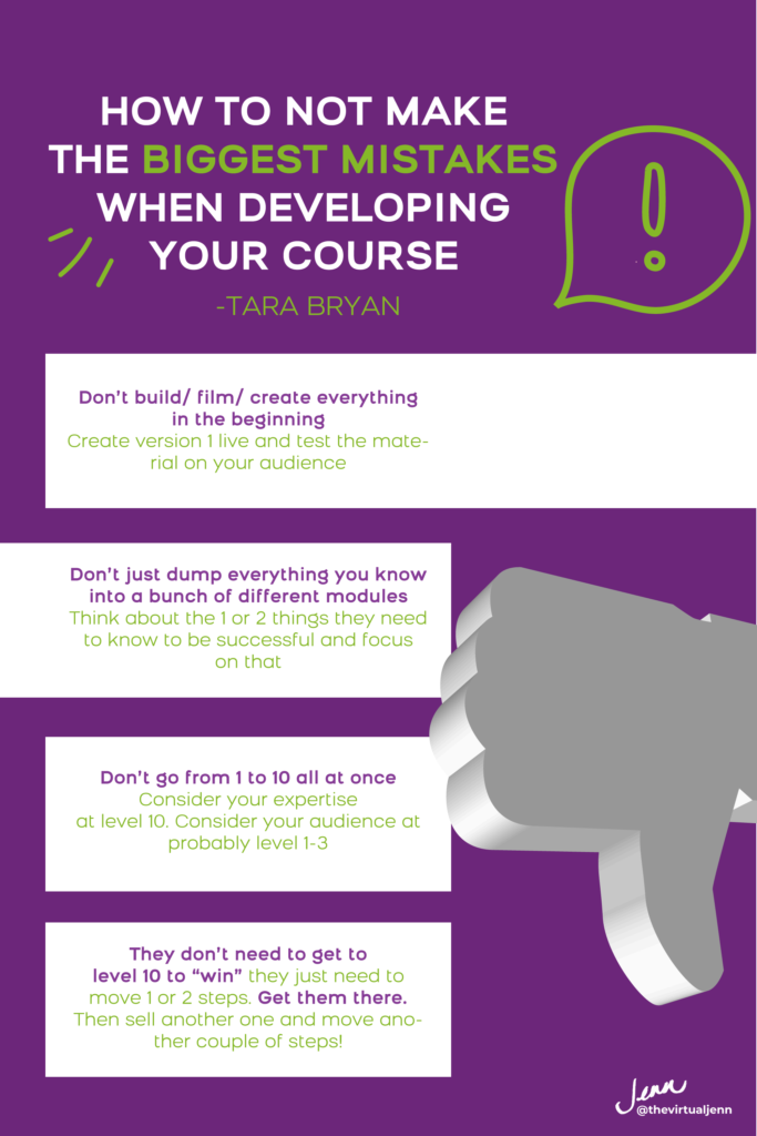 How to Not Make the Biggest Mistakes when Developing Your Course