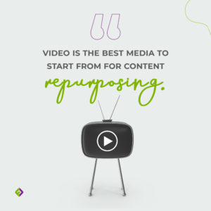 Video is the best media to start from for content repurposing. - Jenn neal on what type of content is best for social media