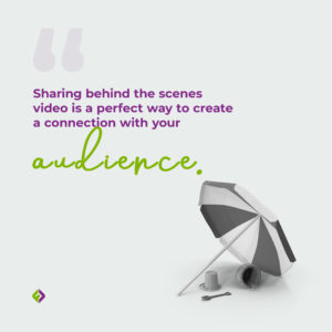 Sharing behind the scenes video is a perfect way to create a connection with your audience. - Jenn Neal on what type of content is best for social media