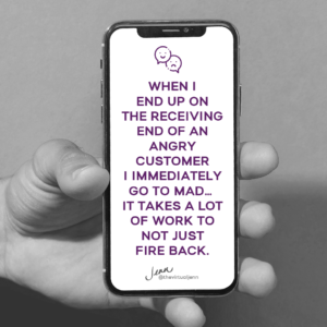 When I end up on the receiving end of an angry customer I immediately go to mad… It takes a lot of work to not just fire back. - Jenn Neal on ethical business practices