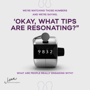We're watching those numbers and we're saying 'Okay, what tips are resonating?' - Jenn Neal on repurposing content on social media