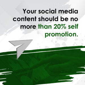 Your social media content should be no more than 20% self promotion. - How to make educational content for social media - with Jenn Neal